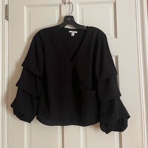 Bar III black long sleeve blouse